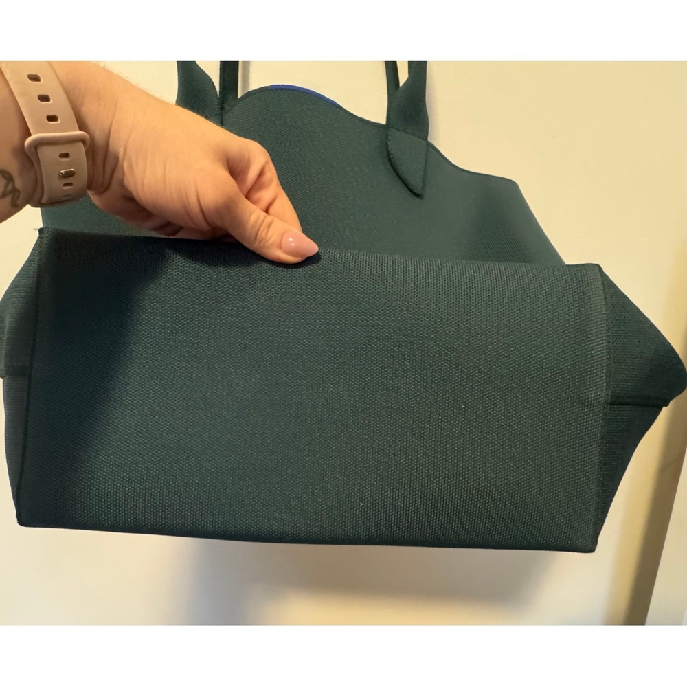 Rothy's Essential Tote Juniper Green Knit Sustainable Shoulder Bag - Picture 4 of 7